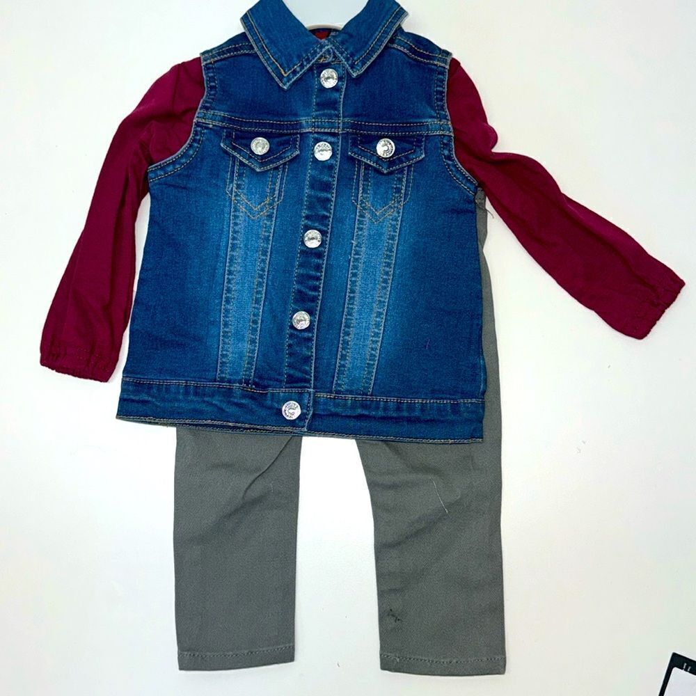 🔥 7 for all mankind kids girls 3 pc set  sz 12 months New